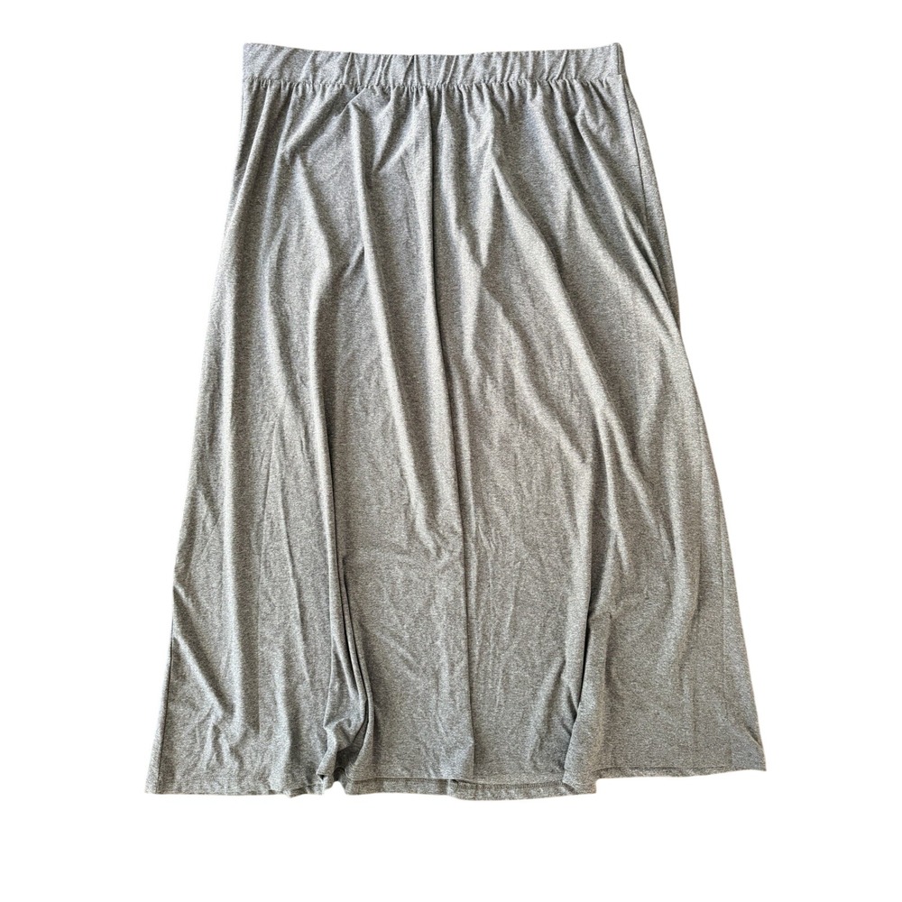 Terra & Sky Women's 2X (20W-22W) Gray Pull On Maxi Skirt | SKU 0479